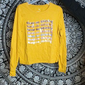 yellow graphic tee